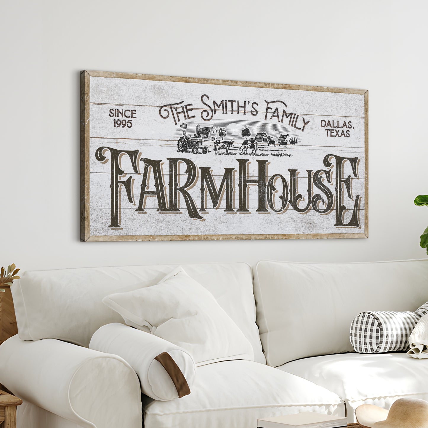 Personalized Farmhouse Sign V Style 2 - Image by Tailored Canvases