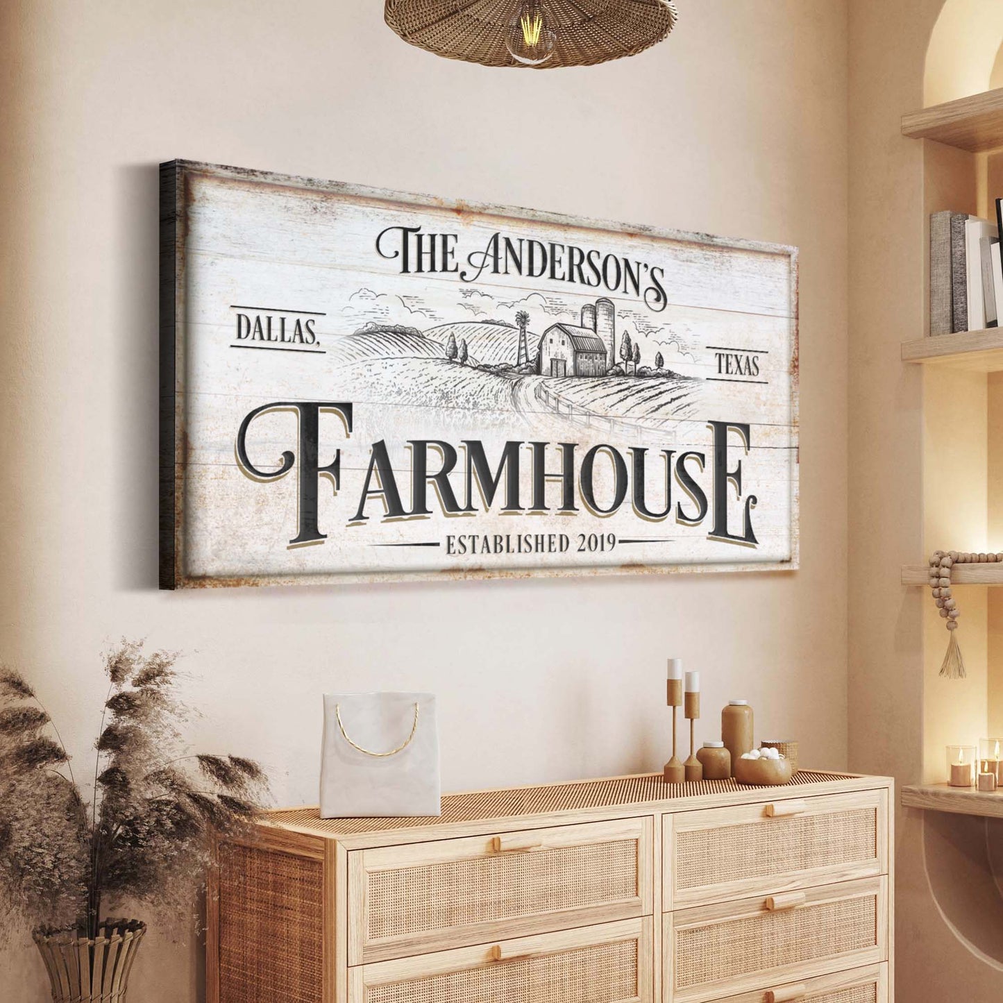 Personalized Farmhouse Sign  - Image by Tailored Canvases