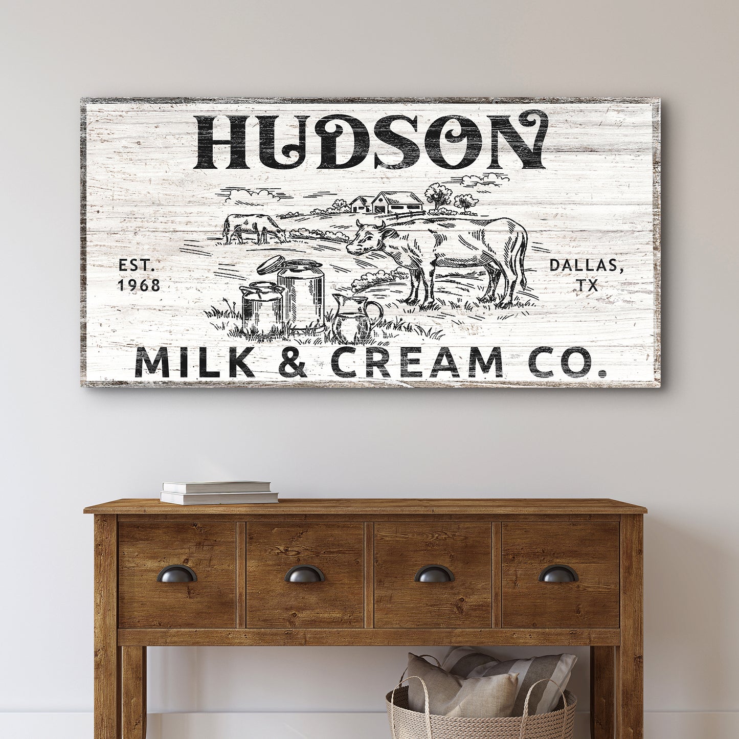 Personalized Milk & Cream Co Sign II  - Image by Tailored Canvases