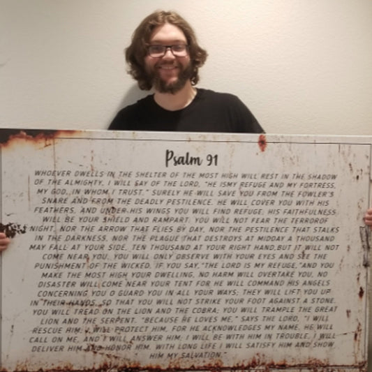 He Is My Refuge Sign Style 1 - Image by Tailored Canvases