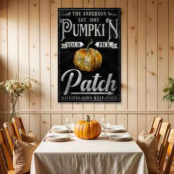 Vintage Pumpkin Patch Thanksgiving Sign