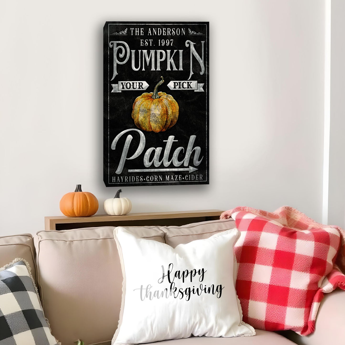 Vintage Pumpkin Patch Thanksgiving Sign