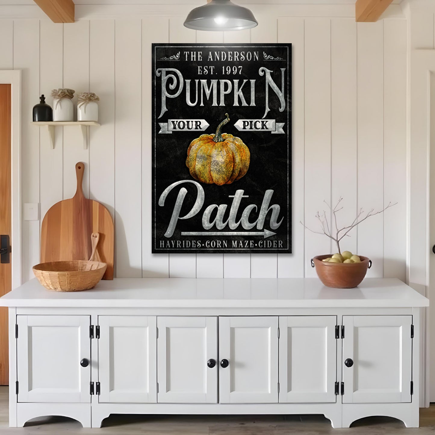 Vintage Pumpkin Patch Thanksgiving Sign