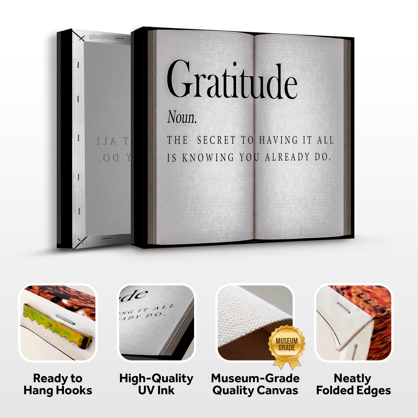 Gratitude - Open Book Wall Sign
