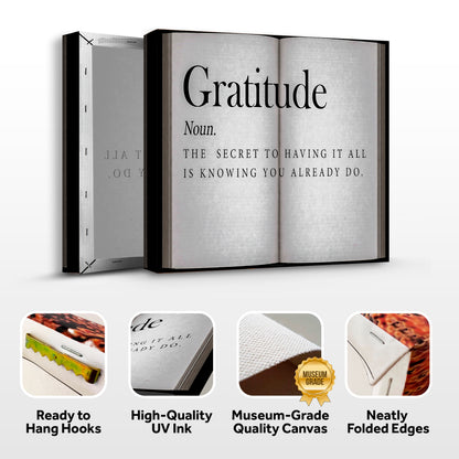 Gratitude - Open Book Wall Sign