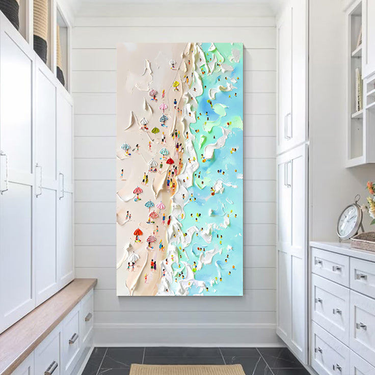 Beachfront Painting Coastal Wall Art