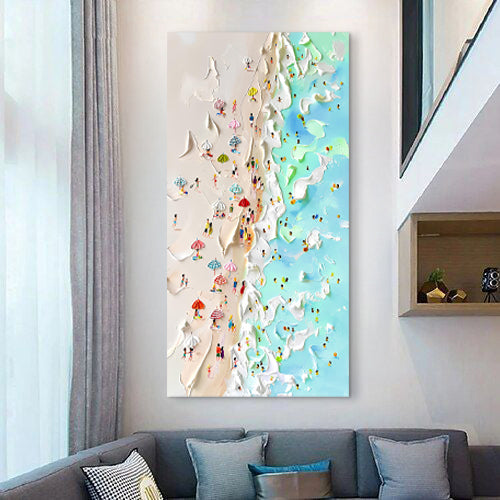 Beachfront Painting Coastal Wall Art