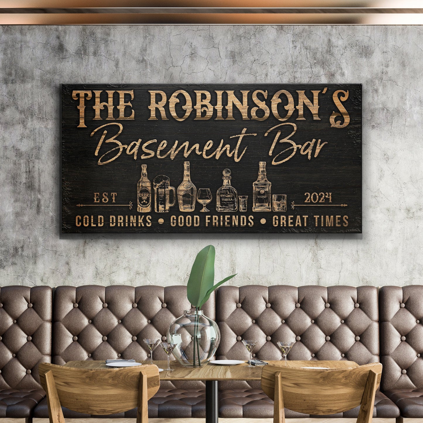 Personalized Basement Bar Sign III