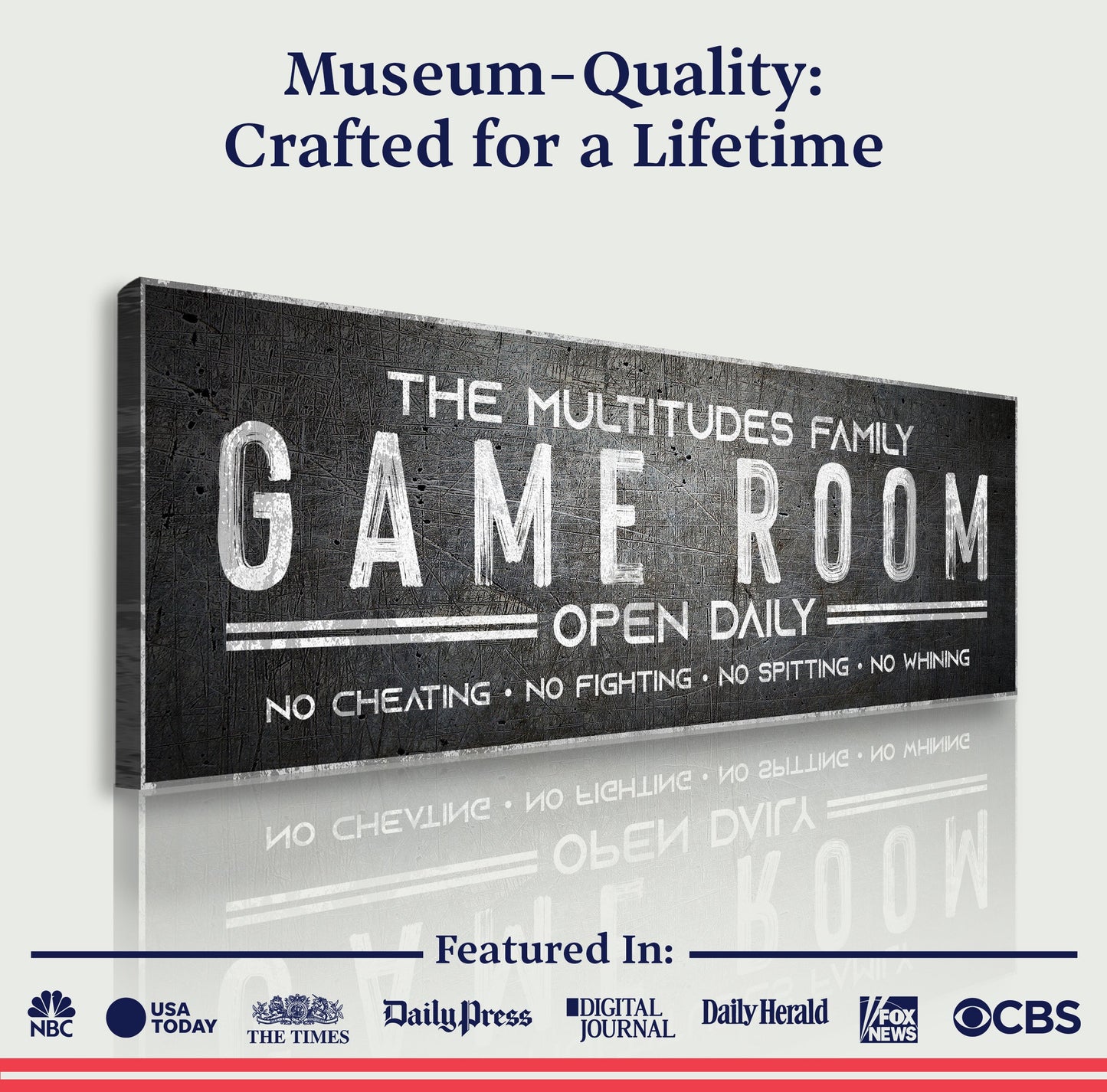 Family Game Room Sign