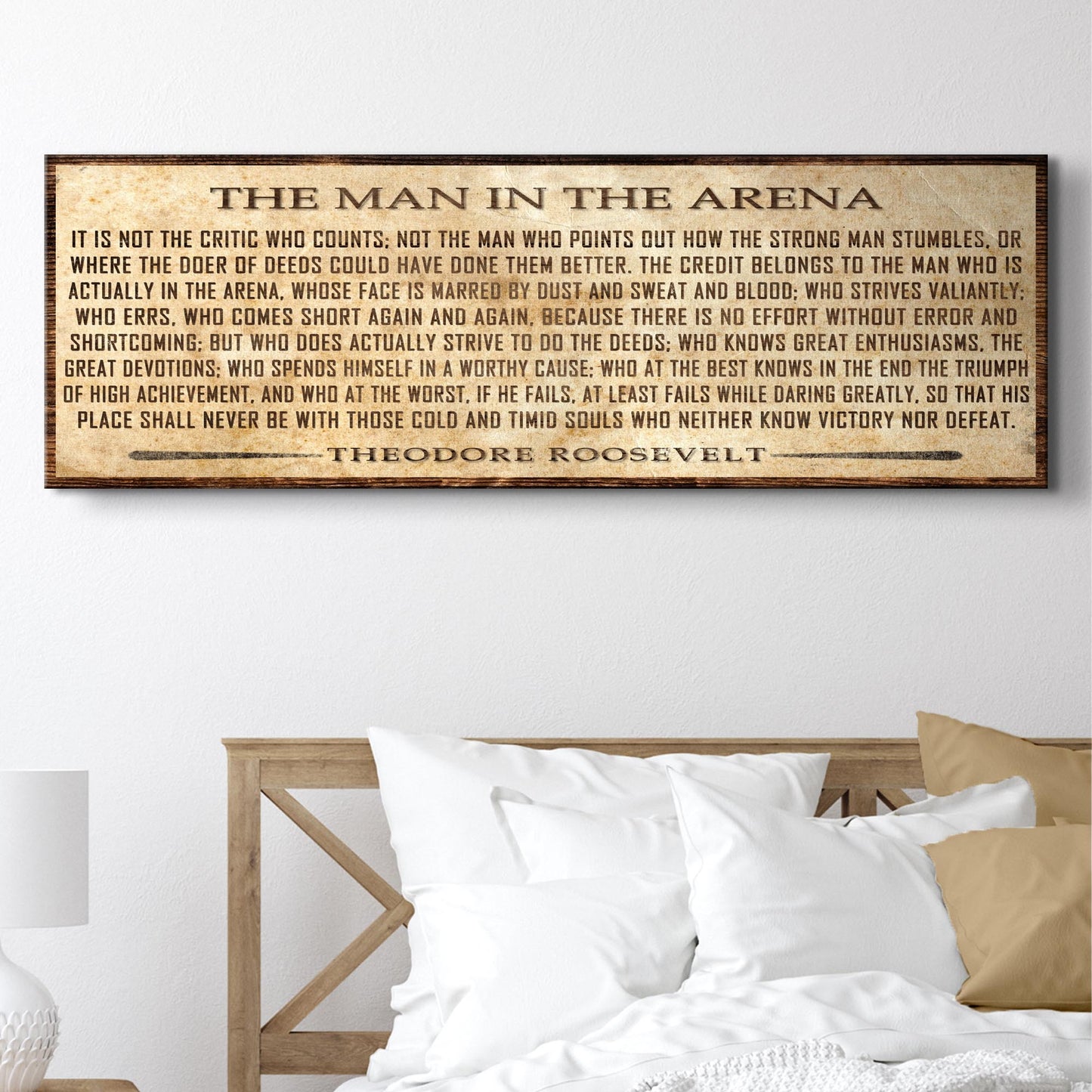 The Man In The Arena Sign V (Free Shipping)