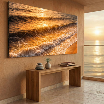 Aerial Ocean - Warm Sunset Tones