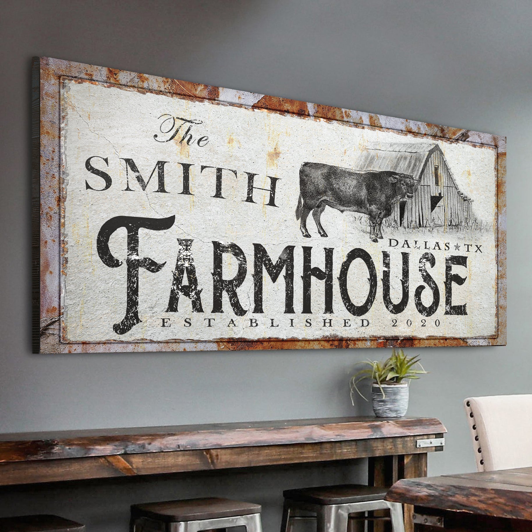 Rustic Farmhouse Sign - Image by Tailored Canvases