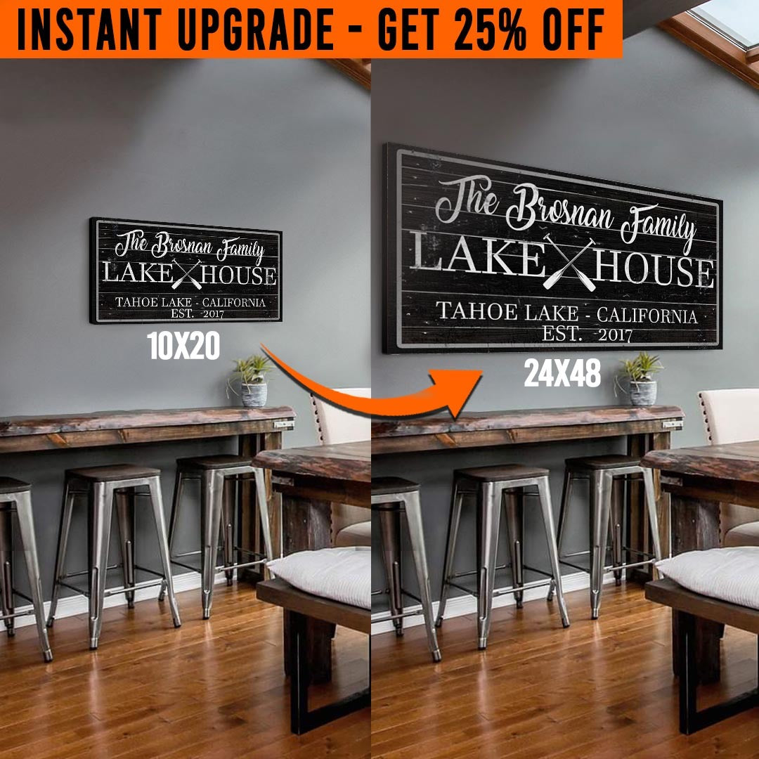 Upgrade Your 'Lake House' (Style 2) Canvas To 24x48 Inches Wall Art