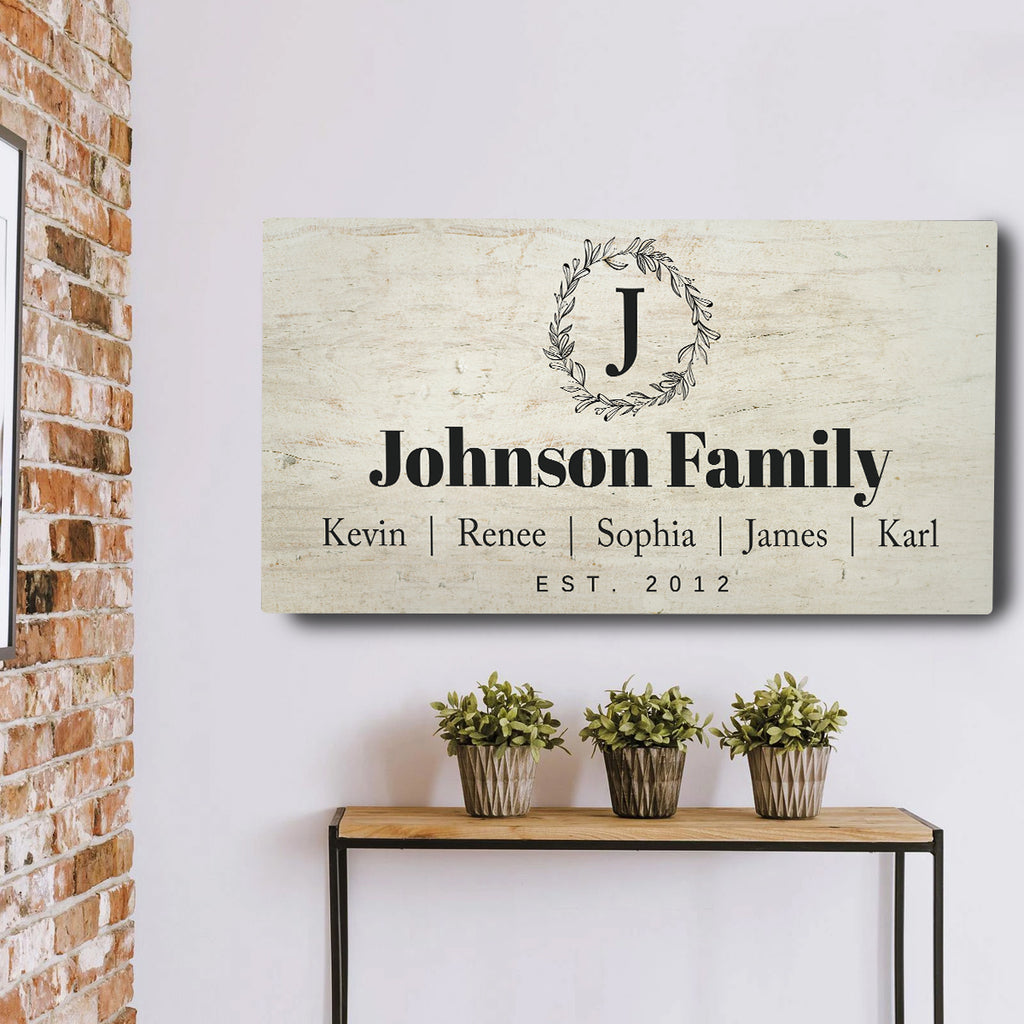 Family Sign III | Customizable Canvas by Tailored Canvases