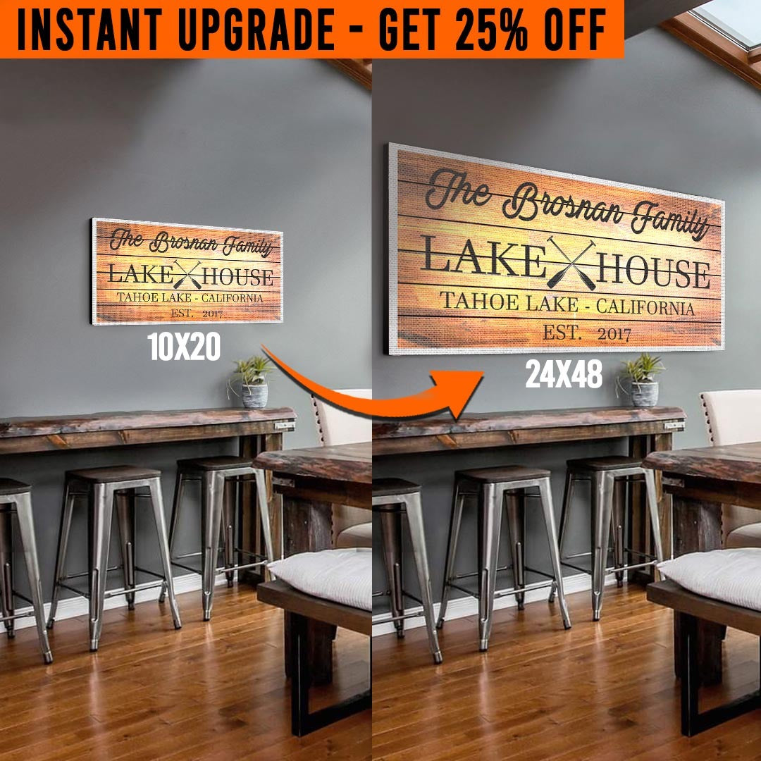 Upgrade Your 'Lake House' (Style 3) Canvas To 24x48 Inches - Tailored Canvases