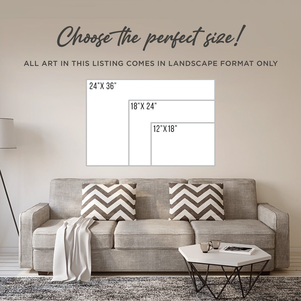 Welcome Sign Size Chart - Image by Tailored Canvases