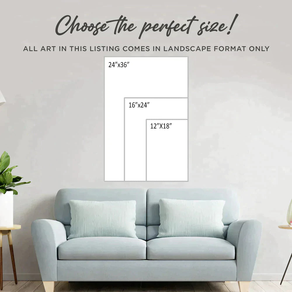 My Heart Belongs To You Modern Sign  Size Chart - Image by Tailored Canvases