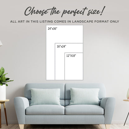Wake Up Sign II Size Chart - Image by Tailored Canvases