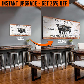 Upgrade Your 'Angus Ranch' (Style 2) Canvas To 24x48 Inches