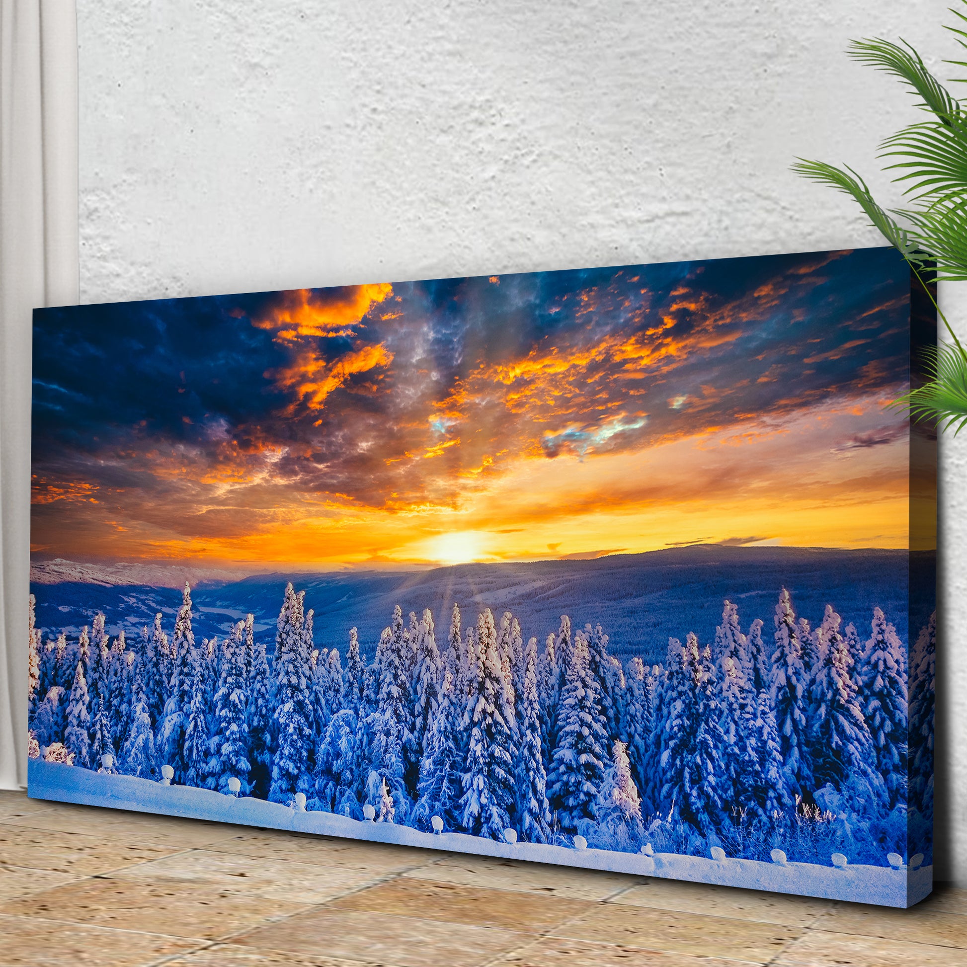 Snow Covered Forest Canvas Wall Art Style 1 - Image by Tailored Canvases