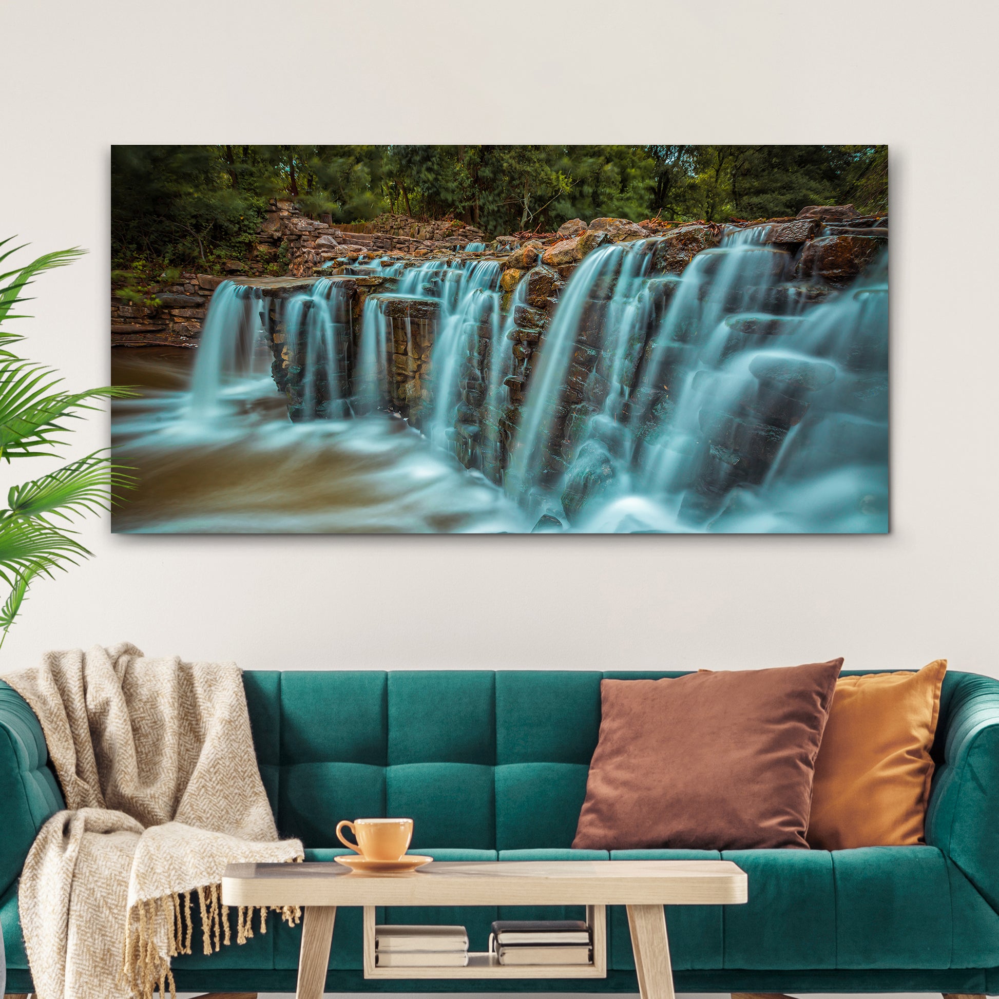 Cascading Waterfall Canvas Wall Art Style 2 - Image by Tailored Canvases