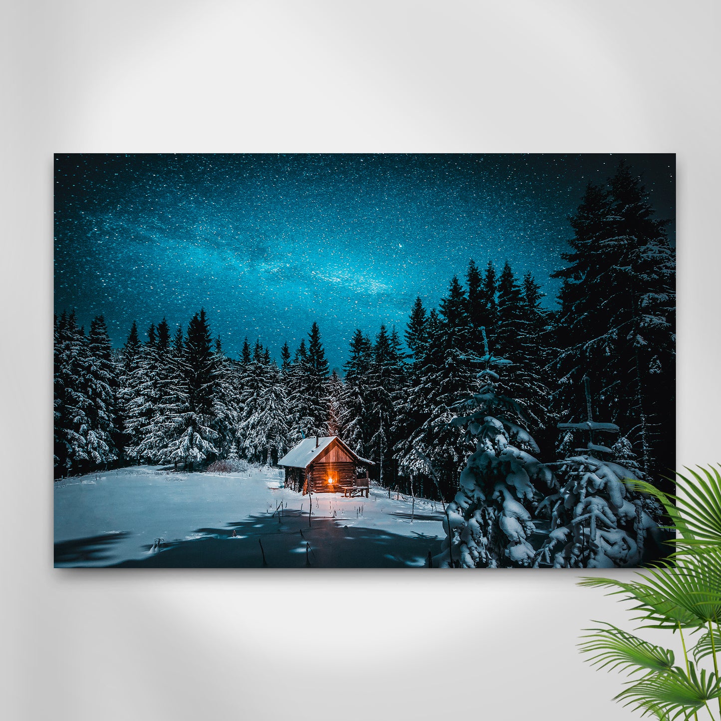 Starry Winter Forest Canvas Wall Art - Image by Tailored Canvases