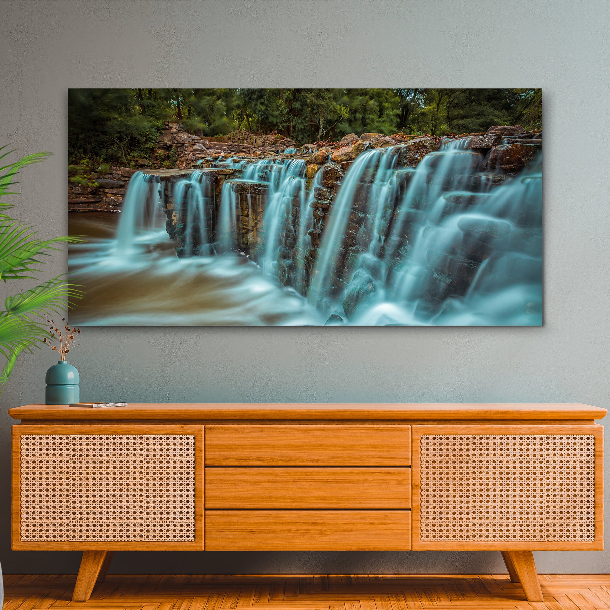 Cascading Waterfall Canvas Wall Art - Image by Tailored Canvases