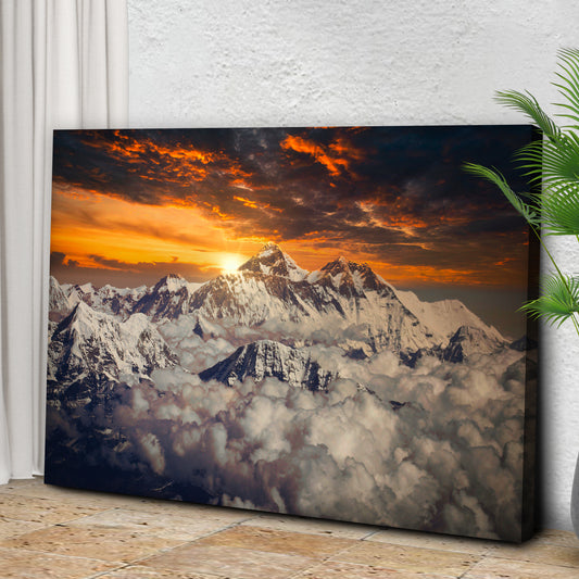 Snowy Mountain Peak Canvas Wall Art - Image by Tailored Canvases