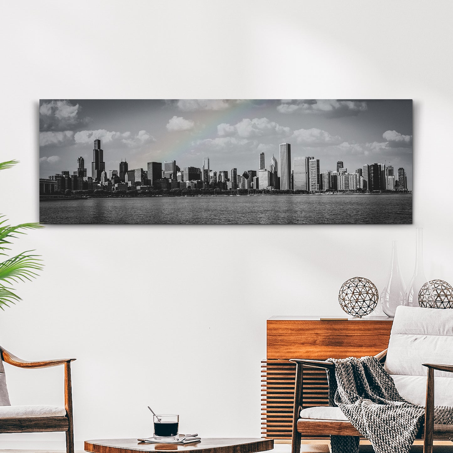 Chicago Dusk Skyline Canvas Wall Art Style 2 - Image by Tailored Canvases
