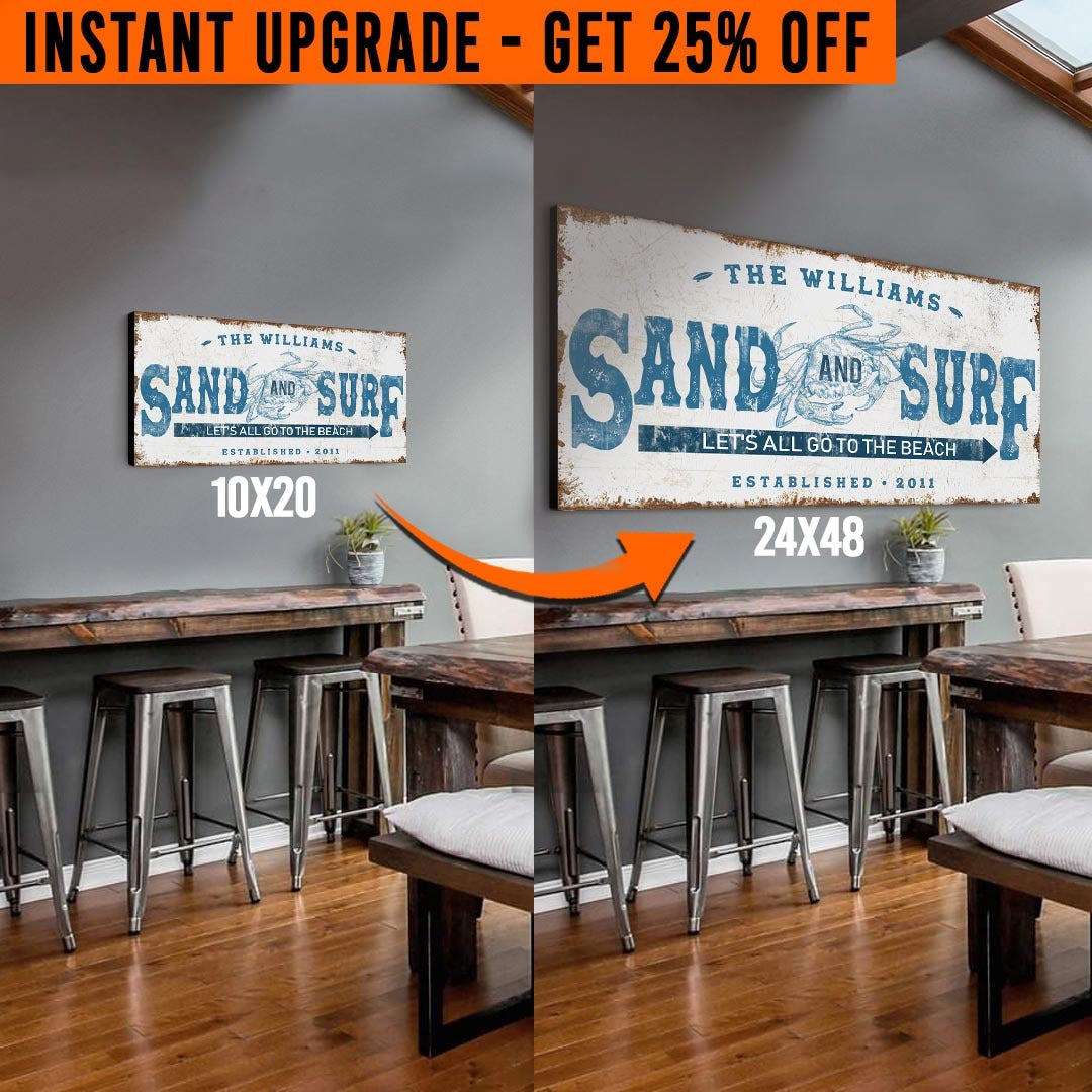 Upgrade Your 'Sand & Surf' (Style 1) Canvas To 24x48 Inches