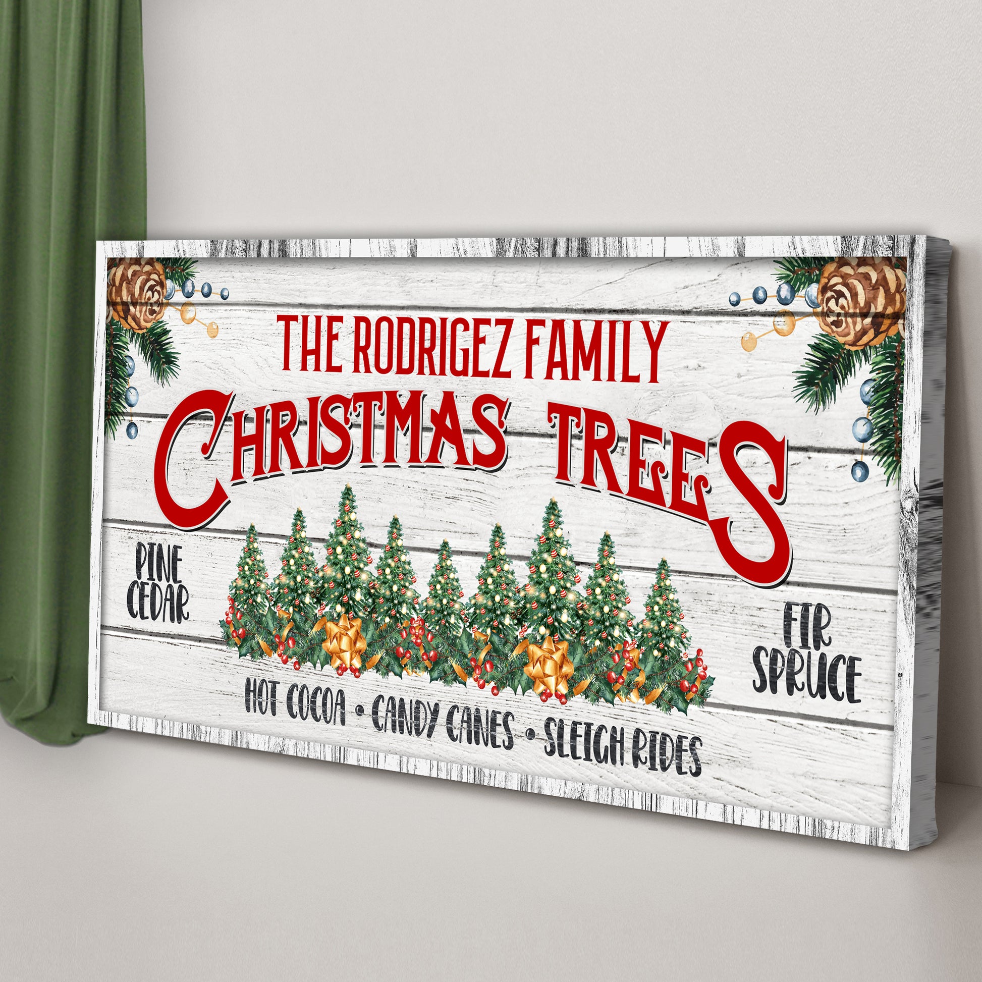 Christmas Tree Farm Sign II | Customizable Canvas