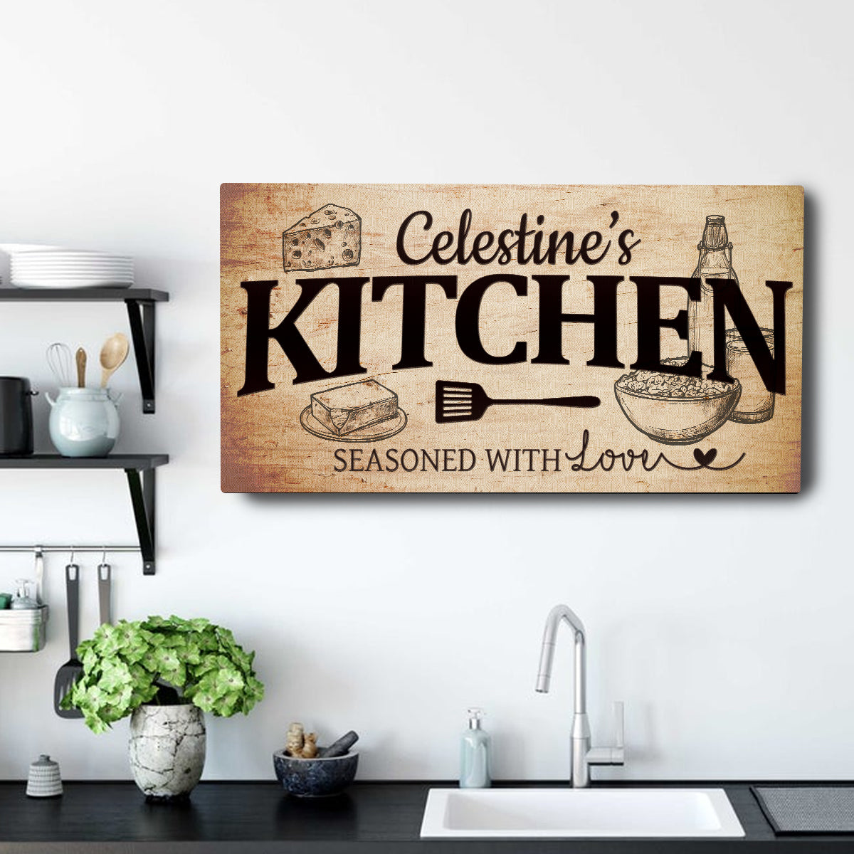 Your Kitchen Sign Style 2 - Image by Tailored Canvases