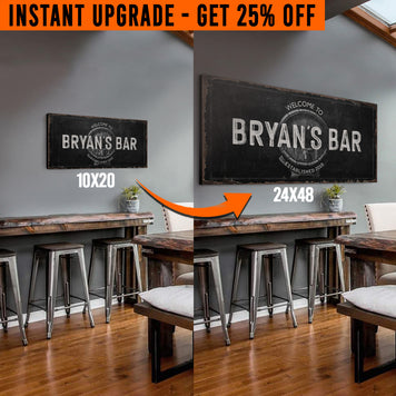 Upgrade Your 'Bar' (Style 2) Canvas To 24x48 Inches