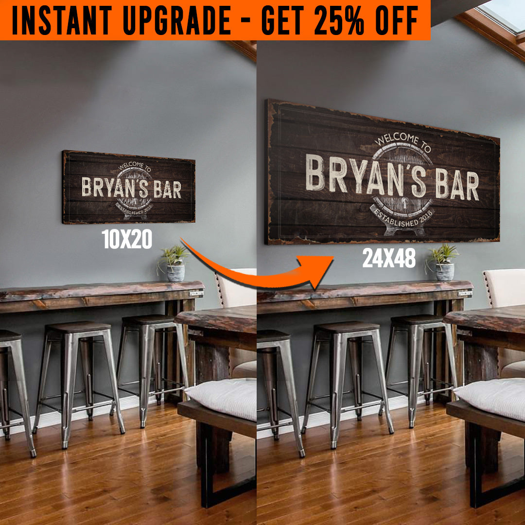 Upgrade Your 'Bar' (Style 3) Canvas To 24x48 Inches