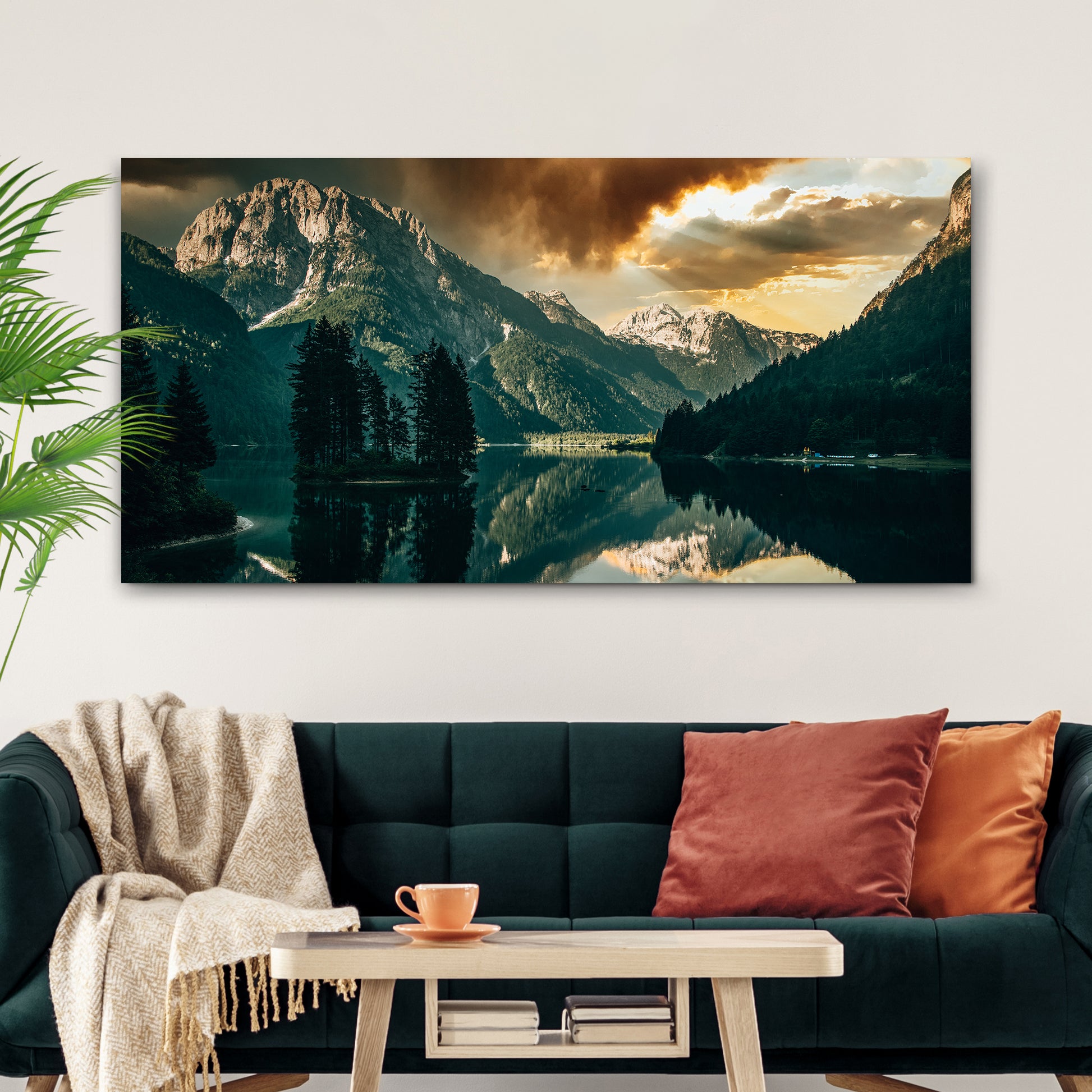 Island On The Lake Canvas Wall Art Style 2 - Image by Tailored Canvases