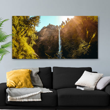 High Mountain Waterfall Canvas Wall Art - Image by Tailored Canvases