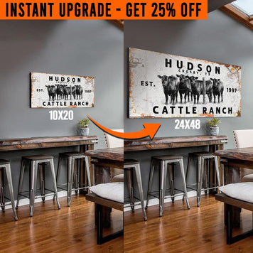 Upgrade Your 'Cattle' (Style 2) Canvas To 24x48 Inches (Free Shipping)