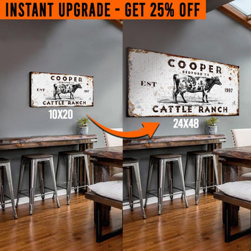 Upgrade Your 'Cattle' (Style 1) Canvas To 24x48 Inches