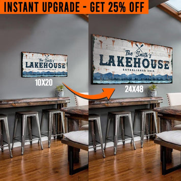 Upgrade Your 'Lake House' (Style 1) Canvas Measuring To 24x48 Inches