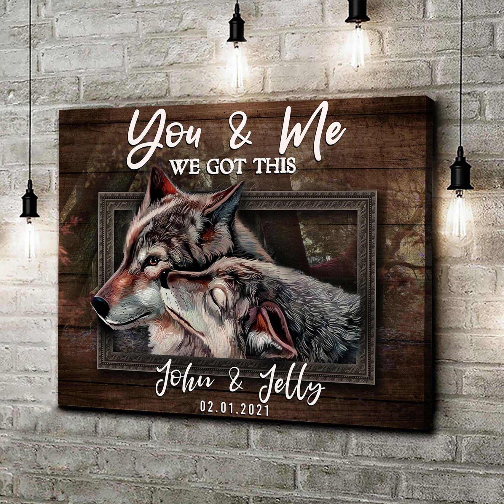 We Got This Couple Wolves Sign III Style 1 - Image by Tailored Canvases