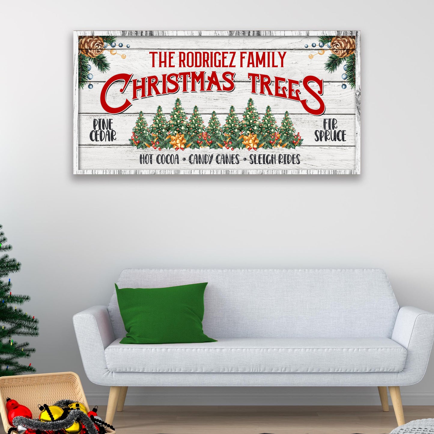 Christmas Tree Farm Sign II | Customizable Canvas