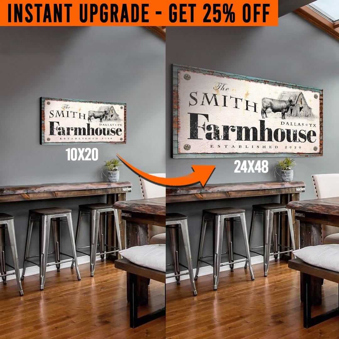 Upgrade Your 'Farmhouse' (Fam 1039 - Style 3) Canvas To 24x48 Inches