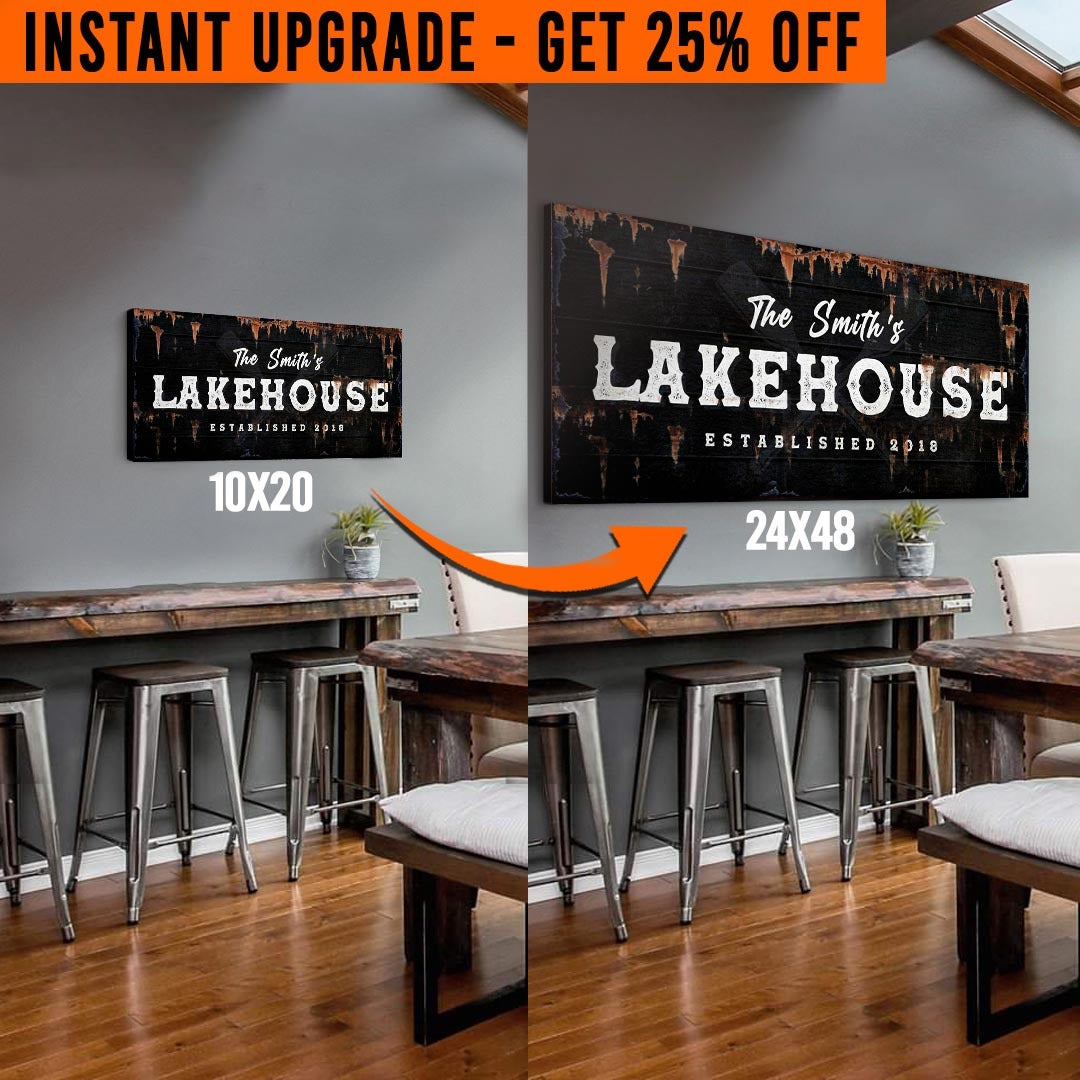 Upgrade Your 'Lake House' (Style 3) Canvas To 24x48 Inches