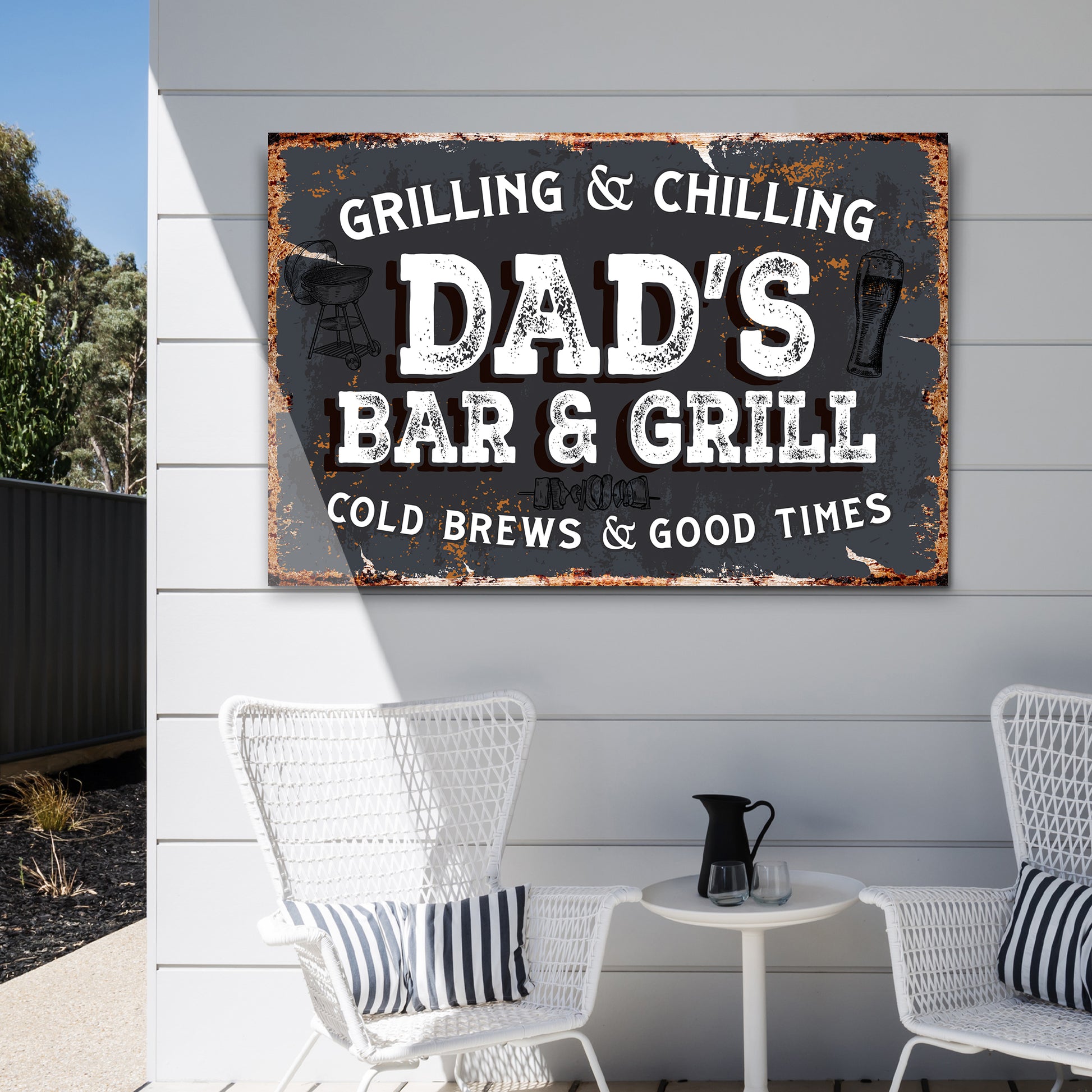 Dad's Bar And Grill Sign - Image by Tailored Canvases