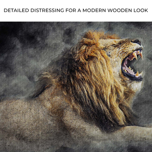 Lion Yawn Painting Canvas Wall Art Zoom - Image by Tailored Canvases