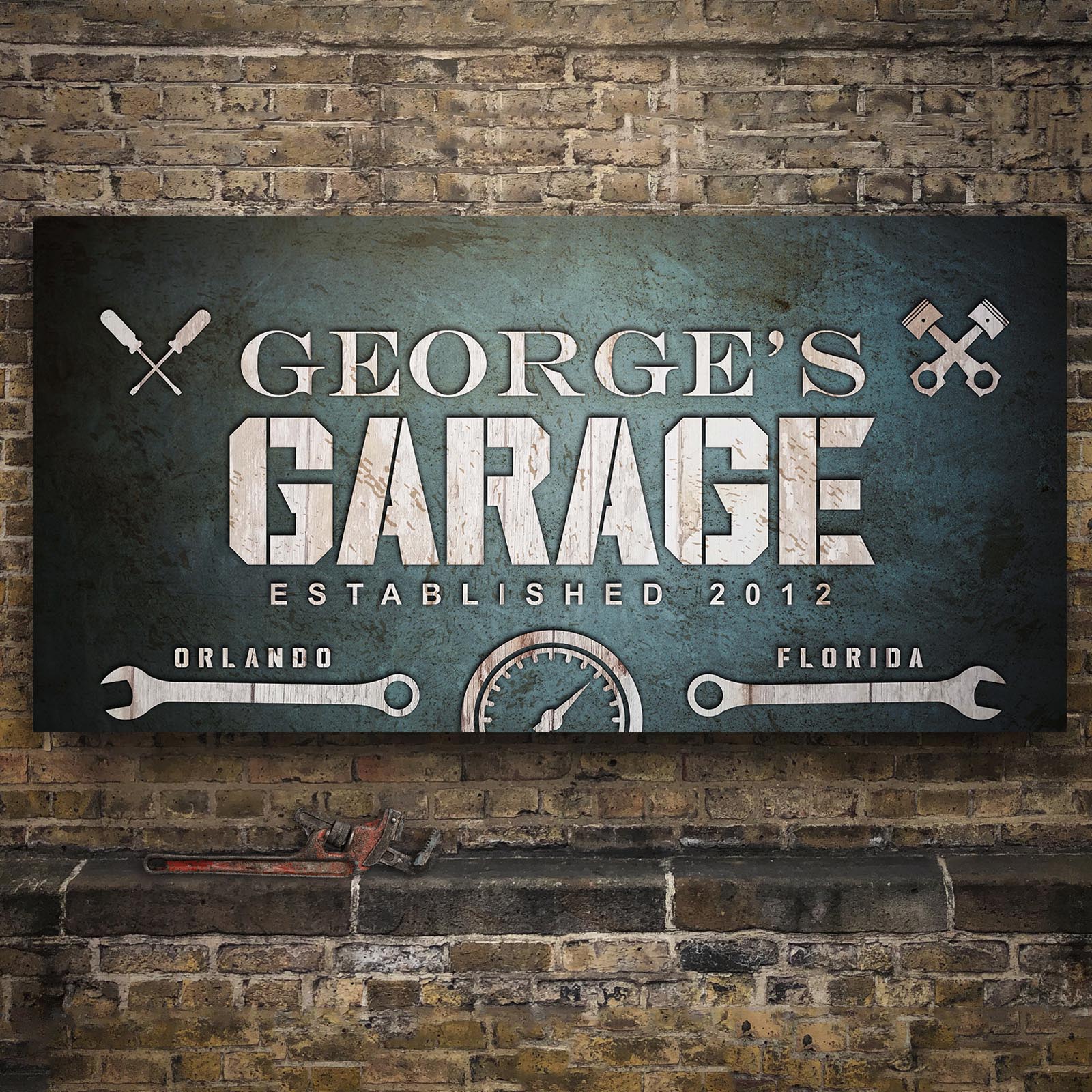 Man Cave Garage Sign Style 2 - Image by Tailored Canvases