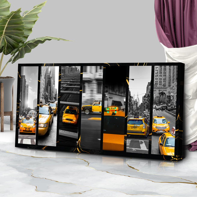 Car Taxi Seven Of NYC Canvas Wall Art by Tailored Canvases