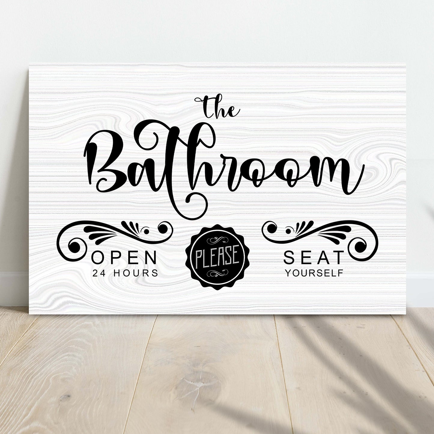 The Bathroom Sign II Style 2 - Image by Tailored Canvases