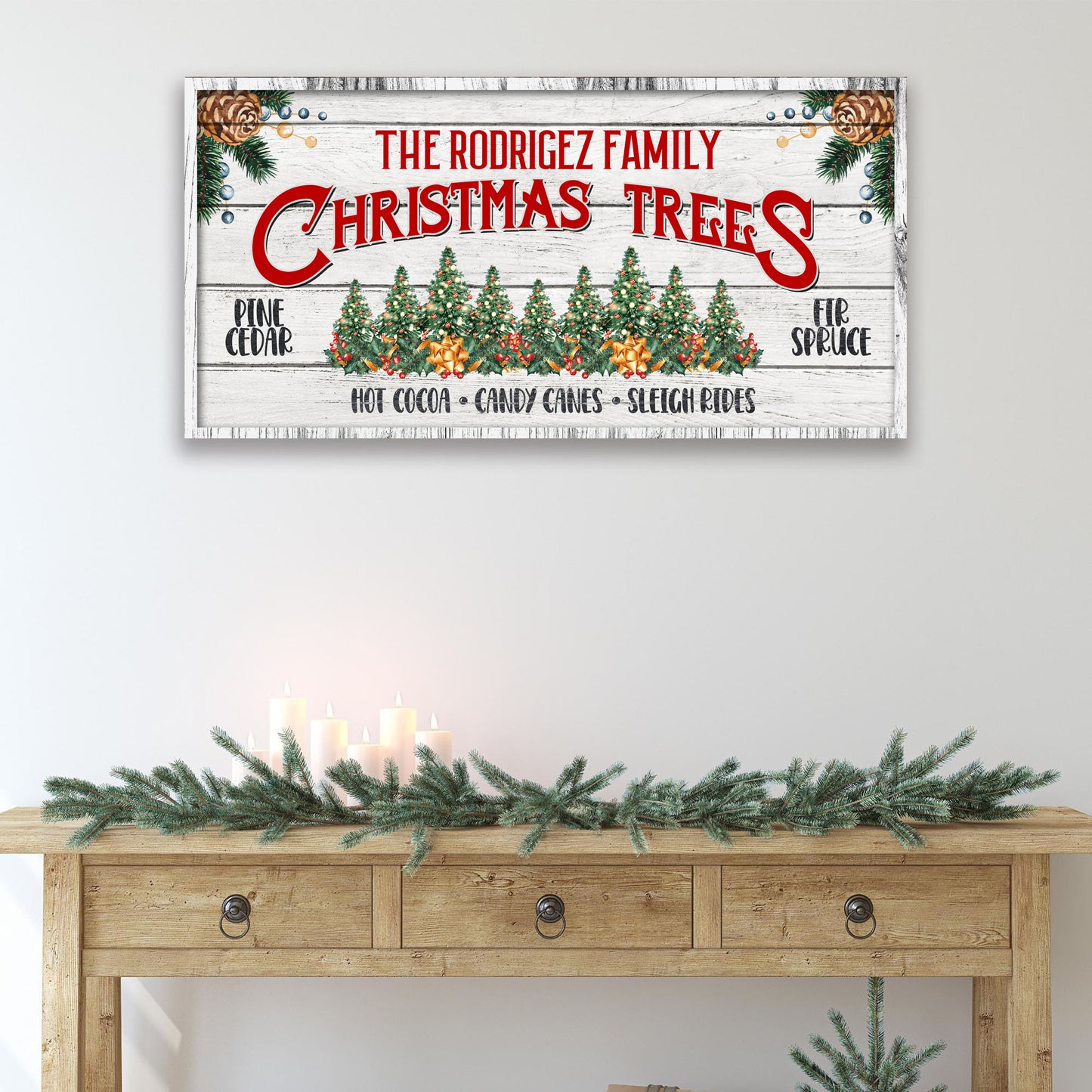 Christmas Tree Farm Sign II | Customizable Canvas