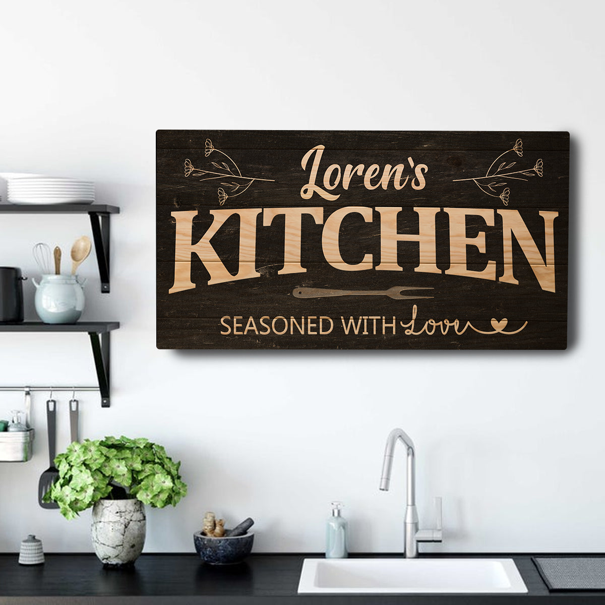 Your Kitchen Sign Style 3 - Image by Tailored Canvases